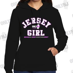 JERSEY GIRL HOODIE: BLACK